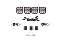Diode Dynamics SS5 Pro Universal CrossLink 4-Pod Lightbar White Combo DD7240