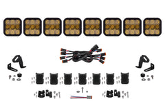 Diode Dynamics SS5 Pro Universal CrossLink 8-Pod Lightbar Yellow Combo DD7249