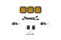 Diode Dynamics SS5 Pro Universal CrossLink 3-Pod Lightbar Yellow Driving DD7251