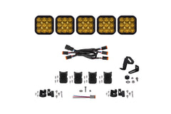 Diode Dynamics SS5 Pro Universal CrossLink 5-Pod Lightbar Yellow Driving DD7255