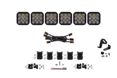 Diode Dynamics SS5 Pro Universal CrossLink 6-Pod Lightbar White Driving DD7256
