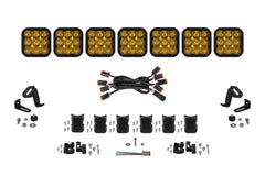 Diode Dynamics SS5 Pro Universal CrossLink 7-Pod Lightbar Yellow Driving DD7259