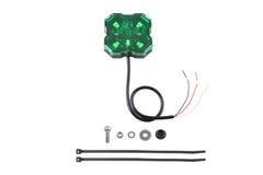 Diode Dynamics Stage Series Single-Color LED Rock Light, Green Bare Wire (one) DD7432