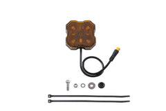 Diode Dynamics Stage Series Single-Color LED Rock Light, Amber M8 (one) DD7436