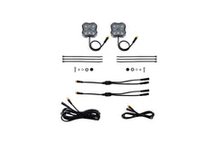 Diode Dynamics Stage Series Single-Color LED Rock Light, White Diffused M8 (2-pack) DD7456