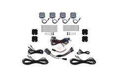 Diode Dynamics RGBW Rock Light Installer Magnet Mount Kit w/Controller (4-pack) DD7741C