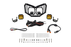 Diode Dynamics Stage Series LED Grille Kit for 2017-2024 Can-Am Maverick X3 Sport Yellow Combo DD7879