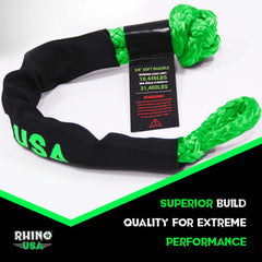 Rhino USA Synthetic Soft Shackle Green SFTSHACK-12-GRN-1