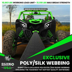 Rhino USA Recovery Tree Saver Strap 3Inx8Ft (Black) RNO-TREESAVER