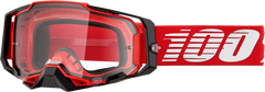 100-PERCENT ARMEGA GOGGLE RED CLEAR LENS