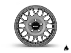 Assault Industries Standard XT Warrior Tires 30x10x15 on 15x7 Assault Industries Hellfire Matte Titanium Wheels 5/4.5 Pattern