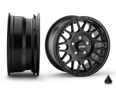 Assault Industries Standard XT Warrior Tires 32x10x15 on 15x7 Assault Industries Hellfire Satin Black Wheels 5/4.5 Pattern