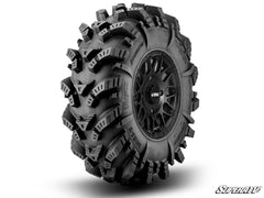 SuperATV Intimidator Tires 34x10x15 on 15" Satin Black Hellfire Wheels 5/4.5 Pattern