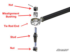 SuperATV Polaris Ranger XP 1000 Heavy-Duty Tie Rod Kit