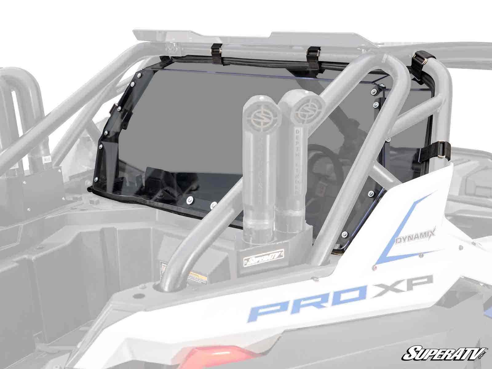 2024 Rzr Pro R Rear Windshield SuperATV Polaris RZR PRO XP Rear Windshield