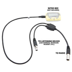 Rugged Adapter for Scanner to 5-pin Car Harness Headset or Intercom