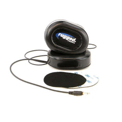 Rugged Alpha Audio Speaker Pods - Velcro Mounting and Gel Ear Pods - Stereo & Mono 3.5mm
