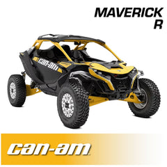 Rugged Can-Am Maverick R Complete Communication Kit with Rocker Switch Bluetooth Intercom and 2-Way Radio - 696 PLUS Remote Head / G1 GMRS / Top Mount