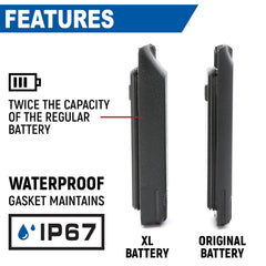 Rugged High Capacity Battery for RDH-X / ABH7 Handheld Radio 3600mAh
