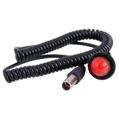 Rugged Hole Mount Steering Wheel Push to Talk (PTT) with Coil Cord  for Car Harnesses