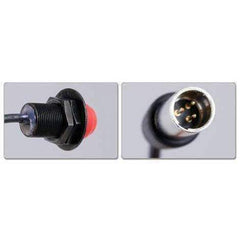 Rugged Hole Mount Steering Wheel Push to Talk (PTT) with Coil Cord  for Car Harnesses