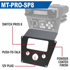 Rugged Lower Accessory Panel for Polaris RZR PRO XP RZR Turbo R and RZR PRO R Dash Mount Radio and Intercom - Rocker Switch