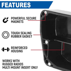 Rugged Magnetic Radio & Intercom Cover for Rugged Radios Multi Mount Insert