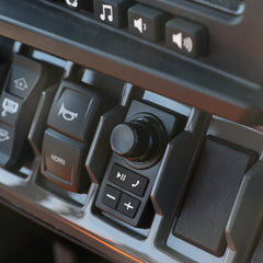 Rugged Polaris RZR XP Complete Communication Kit with Rocker Switch Bluetooth Intercom and 2-Way Radio - STX Stereo Remote Head / G1 GMRS