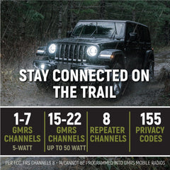 Rugged Radio Kit - GMR25 Waterproof GMRS Band Mobile Radio with Antenna