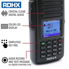 Rugged WATERPROOF - Rugged RDH-X - Business Band Two Way Handheld Radio - Digital and Analog - Safety Yellow