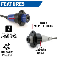 Rugged Single Headset / Helmet Jack Flush Mount - Offroad