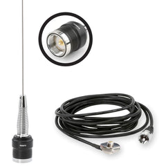 Rugged GMRS / UHF No Ground Plane (NGP) Whip Antenna Kit & NMO Mount