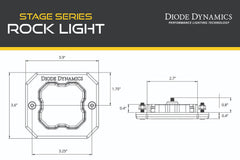Diode Dynamics Stage Series Rock Light Flush Mount Kit (one) DD7463