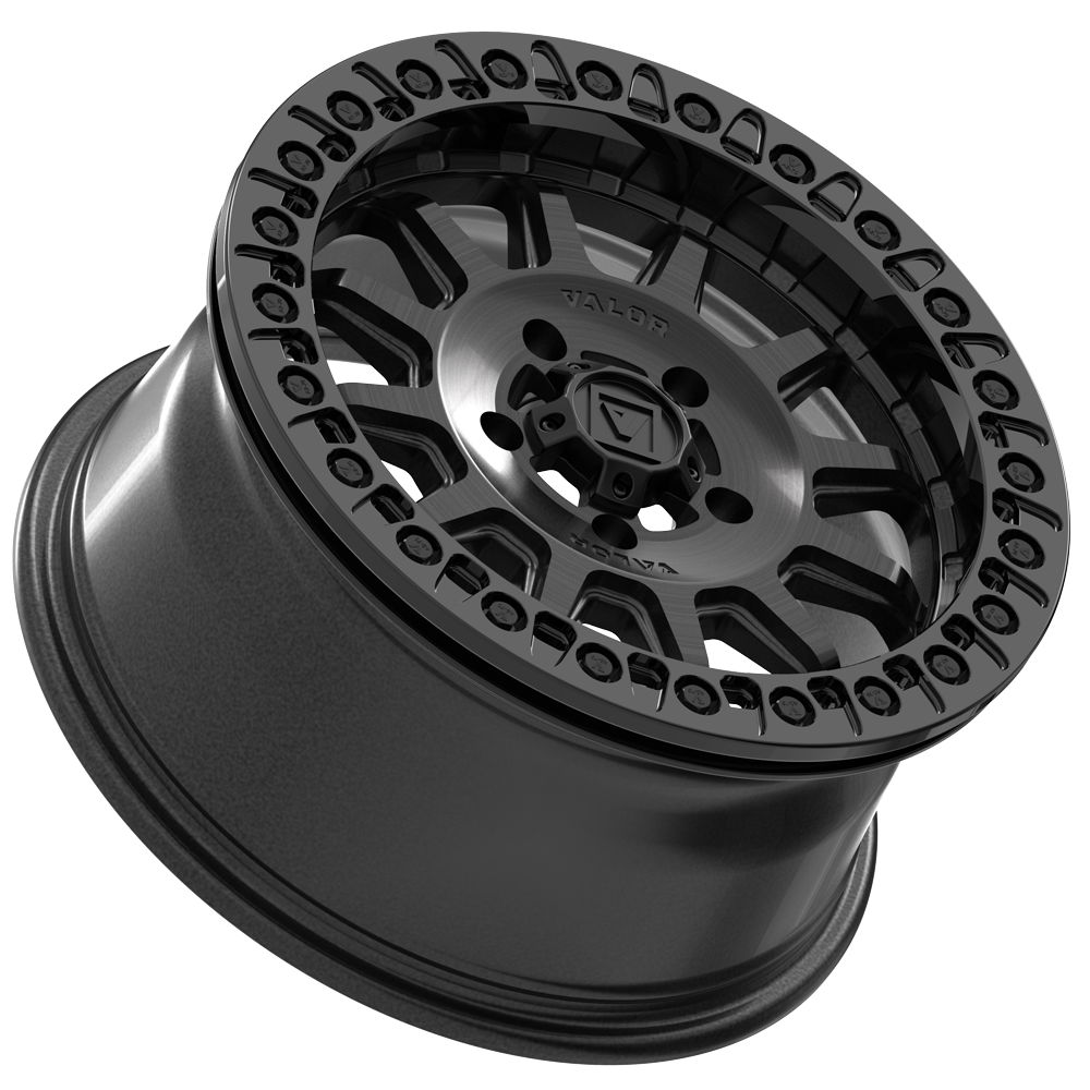 V09 Brushed Charcoal UTV Beadlock - Valor Offroad