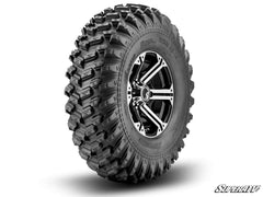 SuperATV Standard XT Warrior Tires 30x10x14 on 14x7 Bandit H-Series Machined Finish Wheels 4/156 Pattern