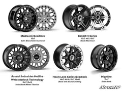 SUPERATV Mounted Wheels & Tires - MADLock Beadlock - Gunmetal, 7 inch Wheel Width