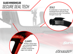 SuperATV Yamaha Wolverine X2/X4 Glass Windshield
