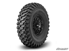 Assault Industries Standard XT Warrior Tires 35x10x15 on 15x7 Assault Industries Hellfire Satin Black Wheels 4/136 Pattern